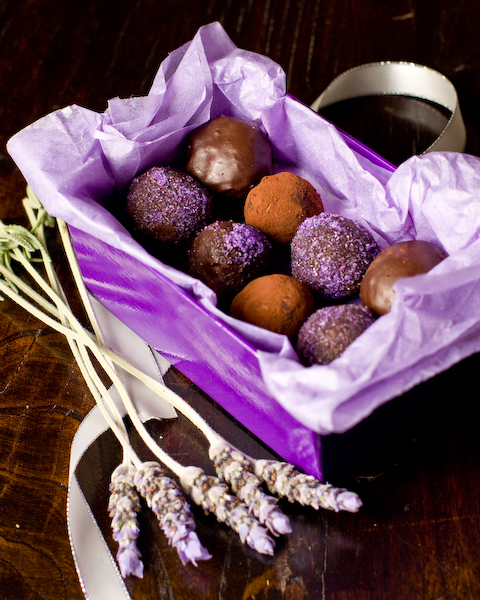 Dark Chocolate, Honey & Lavender Truffles-2